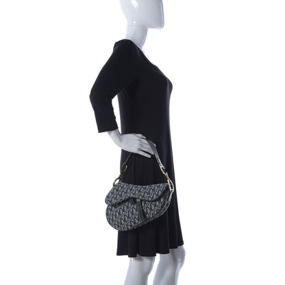 Christian Dior Monogram Saddle Bag Blue 2 of 9