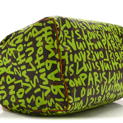 Louis Vuitton Monogram Graffiti Speedy 30 Green 9 of 10