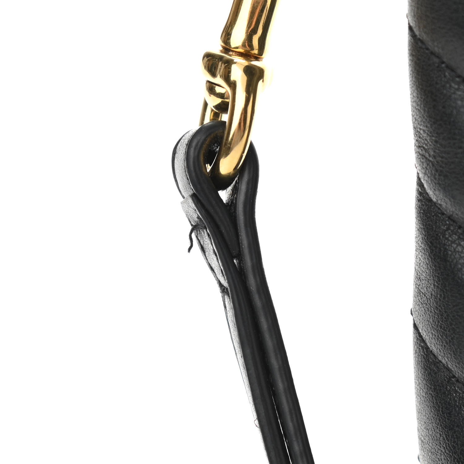 Saint Laurent Calfskin Matelasse Chevron Monogram A5 Wristlet Black 8 of 11