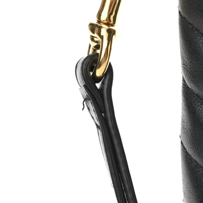 Saint Laurent Calfskin Matelasse Chevron Monogram A5 Wristlet Black 8 of 11