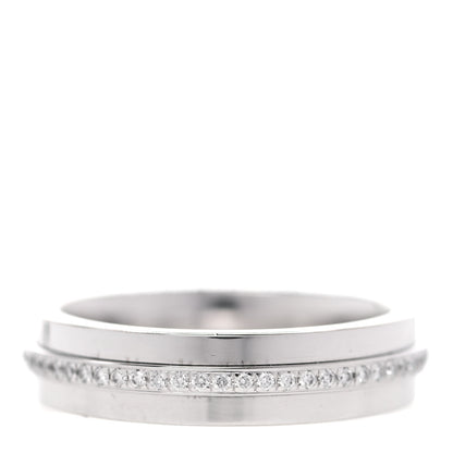 Tiffany 18K White Gold Diamond T Two Narrow Ring 48 4.5 3 of 5