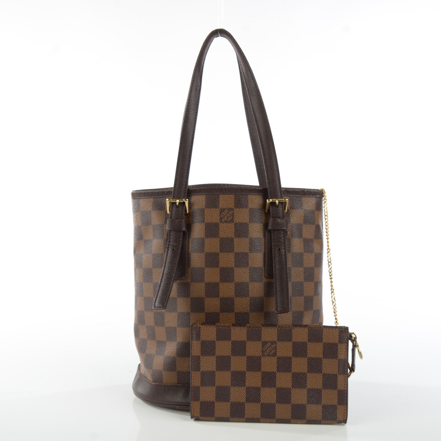 Louis Vuitton Damier Ebene Marais Bucket 23 5 of 13