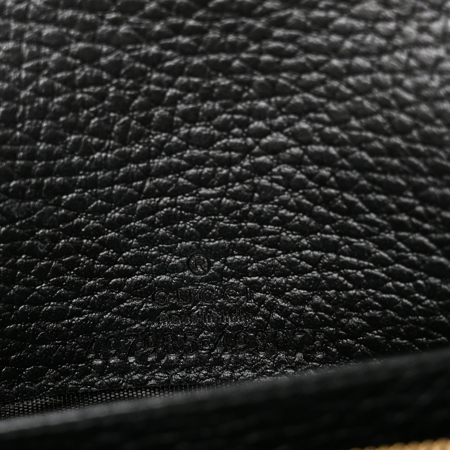 Calfskin Mini GG Marmont Chain Wallet Black