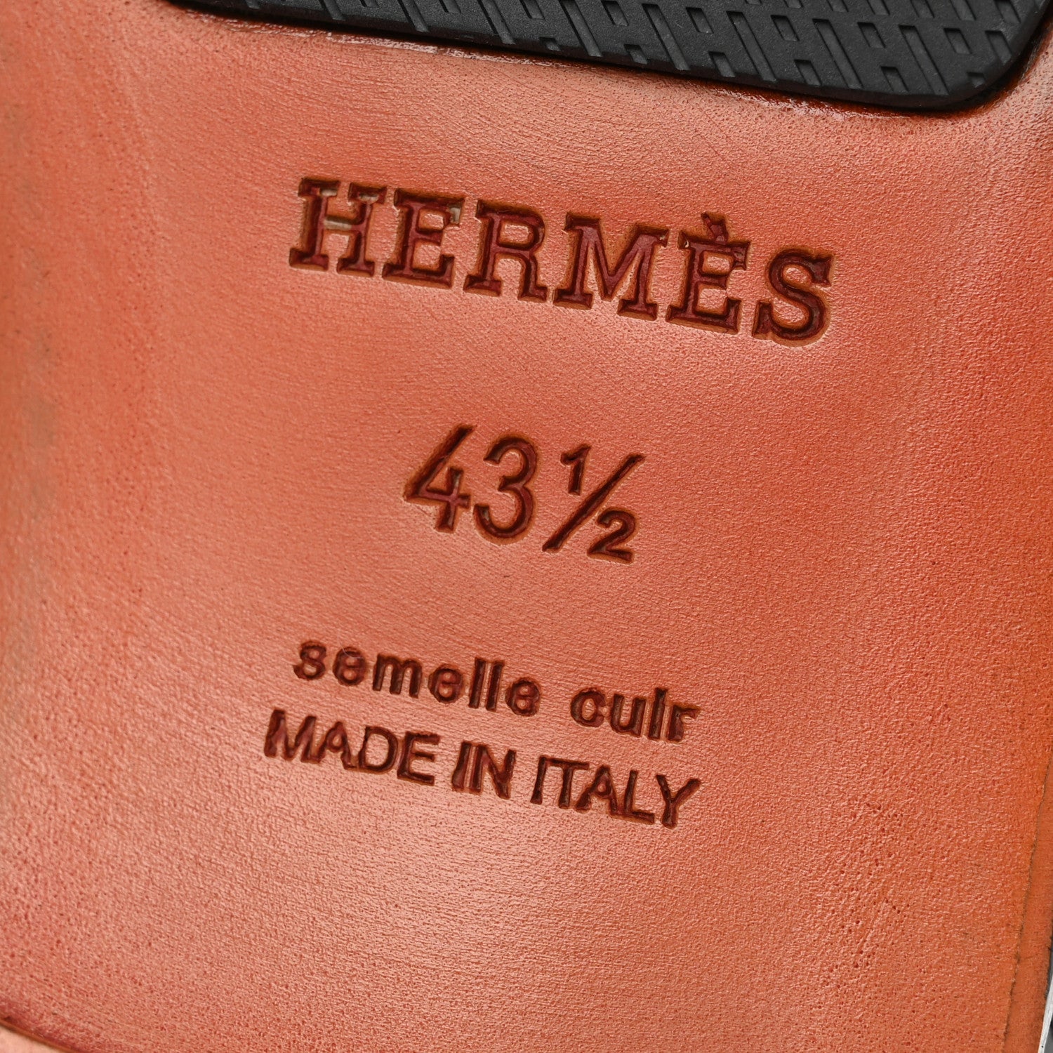 Hermes Calfskin Mens Oxford 43.5 Black 7 of 12