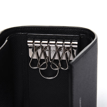 Saint Laurent Grain De Poudre Key Holder Wallet Black 8 of 11