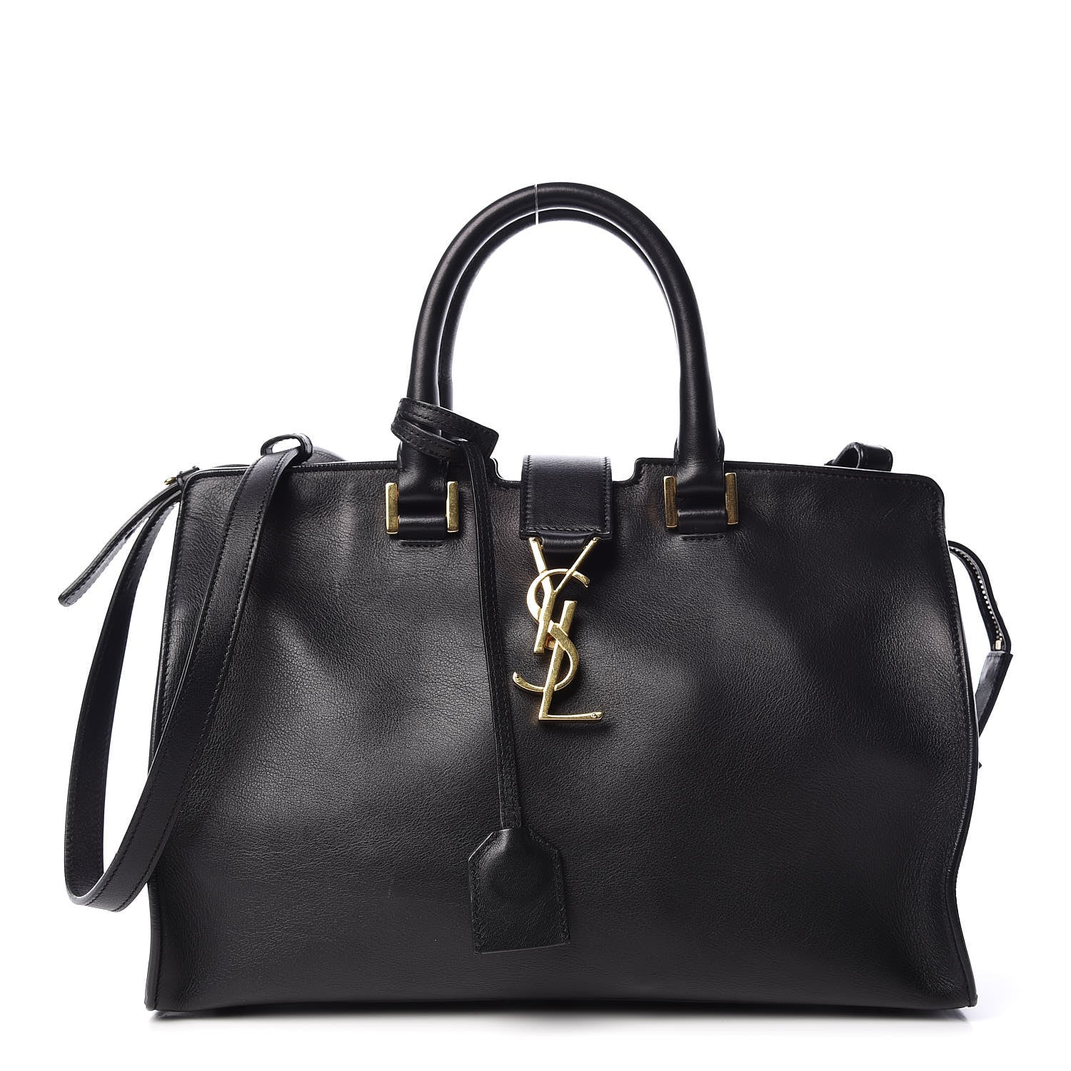 Saint Laurent Smooth Calfskin Small Monogram Cabas Black 1 of 10