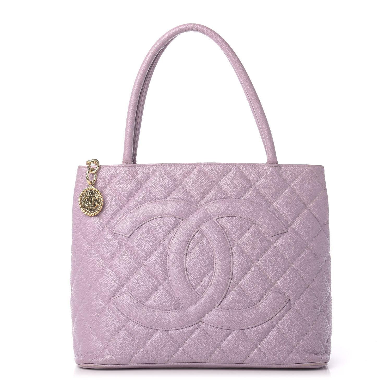 Chanel Caviar Quilted Medallion Tote Purple 1 of 12