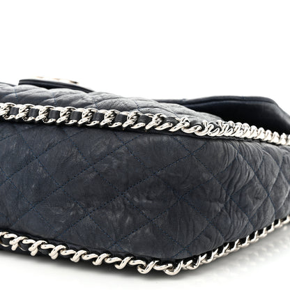 Chanel Washed Lambskin Quilted Maxi Chain Around Flap Black 10 of 10