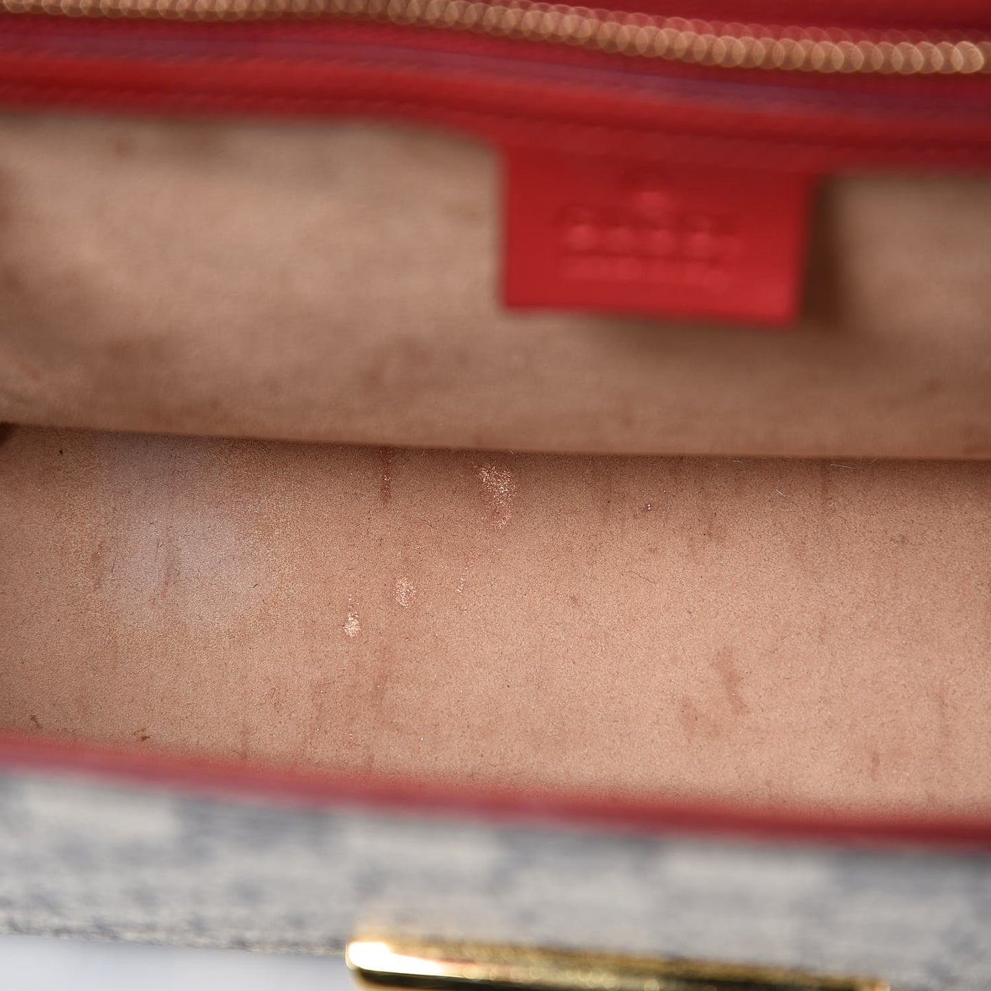 GG Supreme Monogram Moon Calfskin Medium Padlock Shoulder Bag Beige Blue Hibiscus Red Mystic White