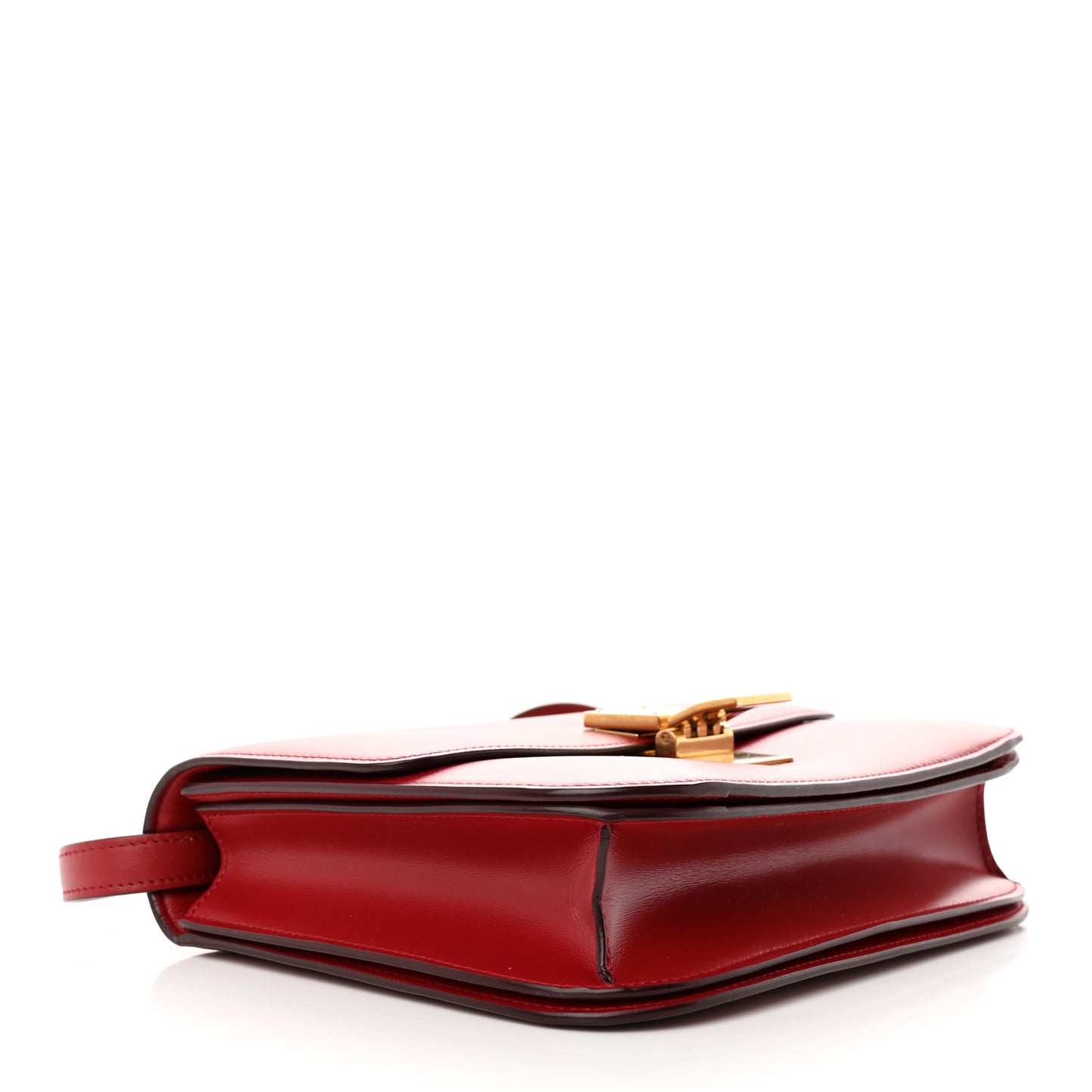 Box Calfskin Medium Classic Box Flap Bag Red