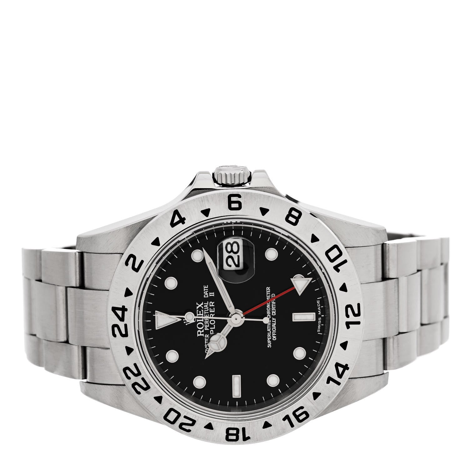 Rolex Stainless Steel 40mm Oyster Perpetual Date Explorer II Watch Black 16570 2 of 5