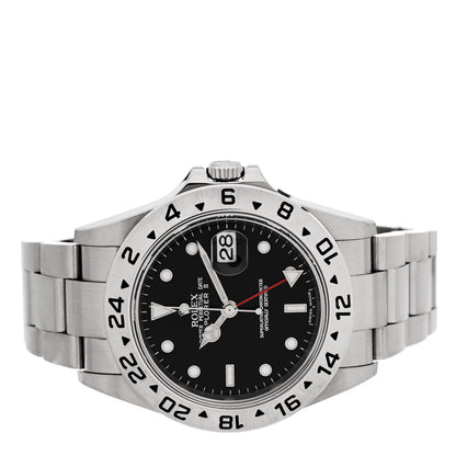 Rolex Stainless Steel 40mm Oyster Perpetual Date Explorer II Watch Black 16570 2 of 5
