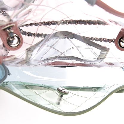 Chanel Lambskin PVC Quilted Mini Coco Splash Flap Blue Green 5 of 10