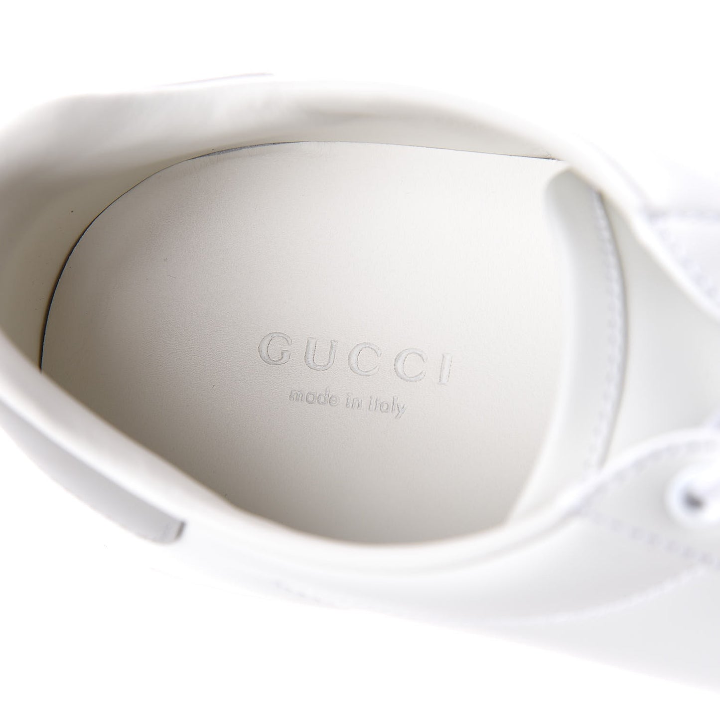 Calfskin Interlocking G Perforated Womens Ace Sneakers 38.5 White Grey Sky