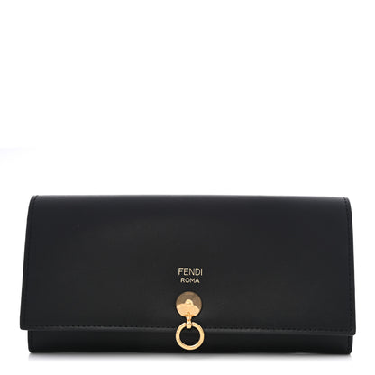 Fendi Vitello Liberty Century Lucido By The Way Continental Wallet Black 1 of 8