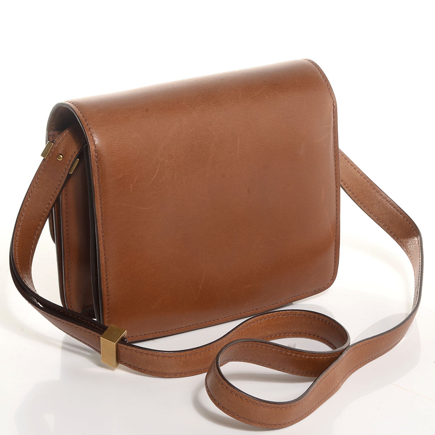 Celine Smooth Calfskin Small Classic Box Flap Bag Camel 3 of 8