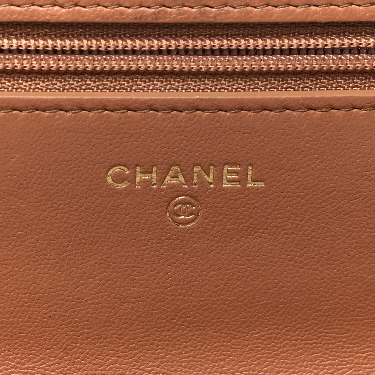 Chanel Lambskin Quilted Chanel 19 Wallet On Chain WOC Brown 6 of 12
