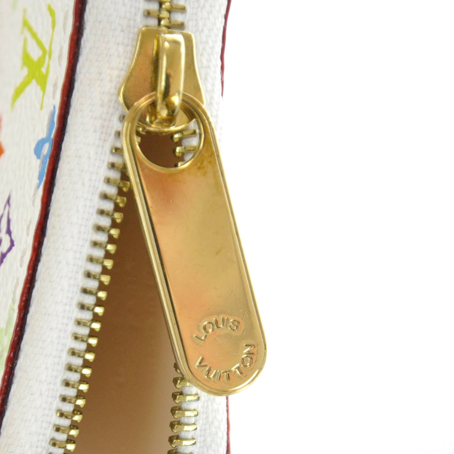 Louis Vuitton Monogram Multicolor Zippy Coin Purse Compact Wallet White 9 of 10