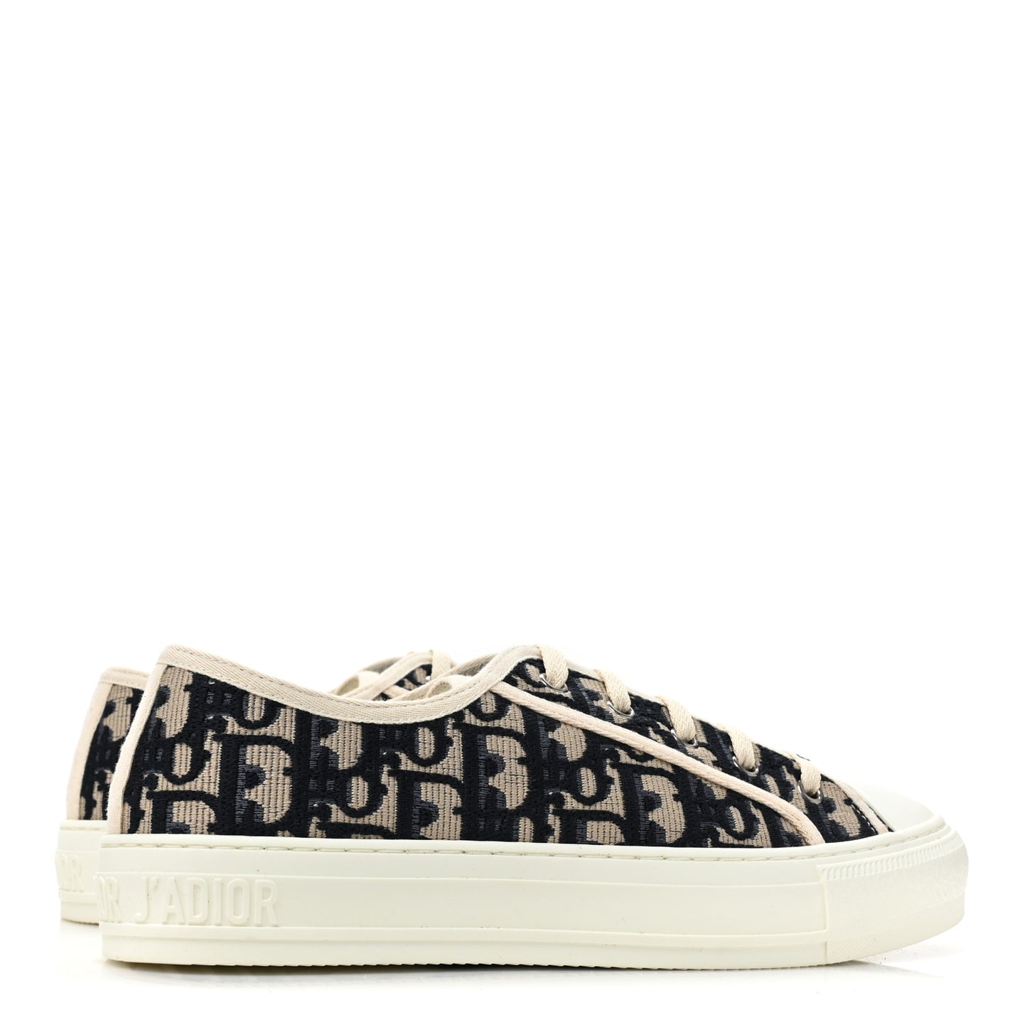 Canvas Oblique Walk'N'Dior Low Top Sneakers 39 Deep Blue
