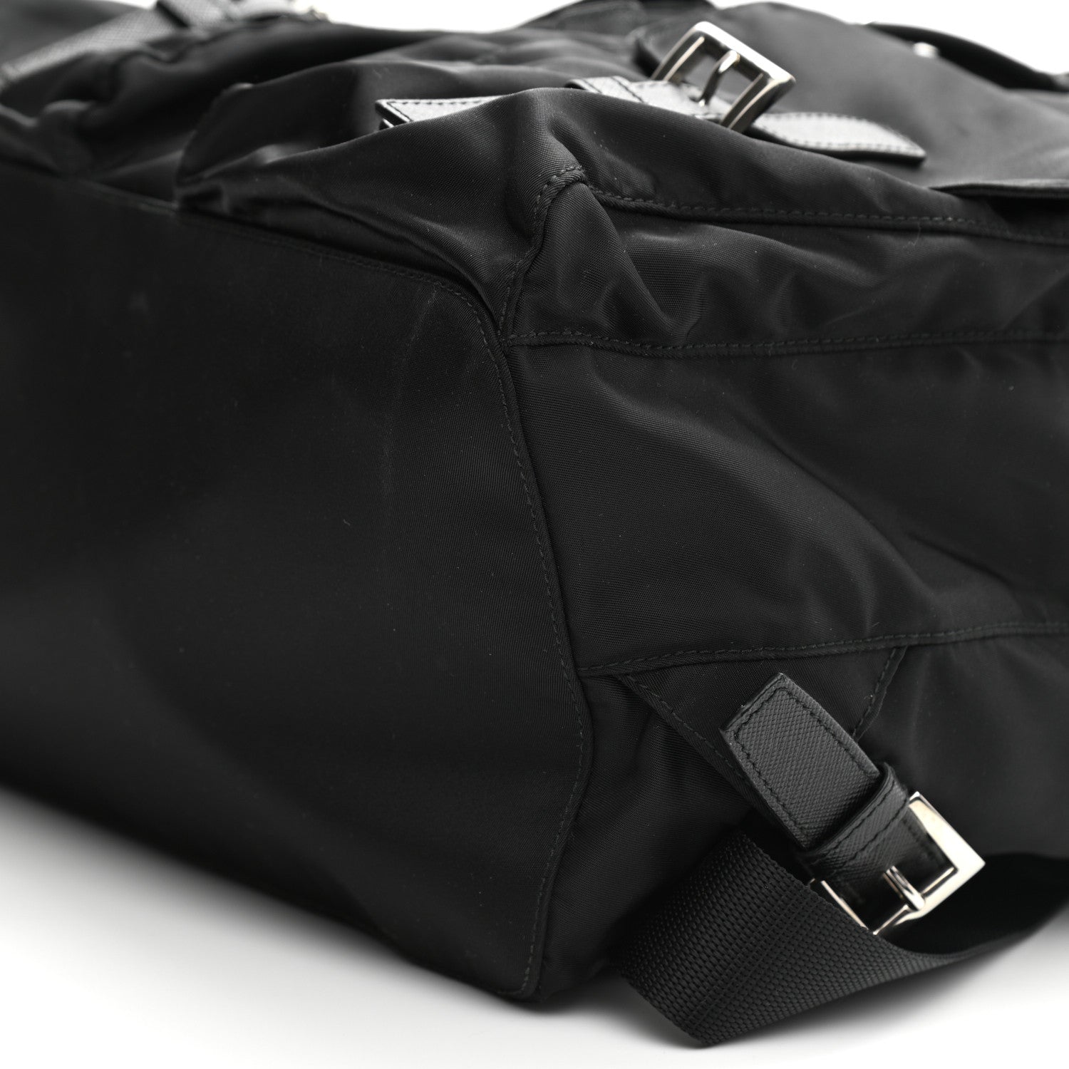 Prada Tessuto Nylon Saffiano Medium Backpack Black 9 of 9