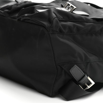 Prada Tessuto Nylon Saffiano Medium Backpack Black 9 of 9