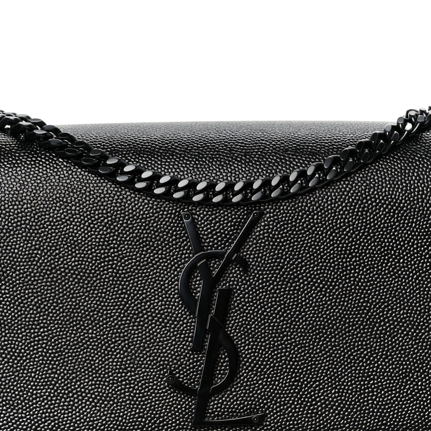 Saint Laurent Grain De Poudre Small Monogram Monochrome Kate Satchel Black 9 of 11