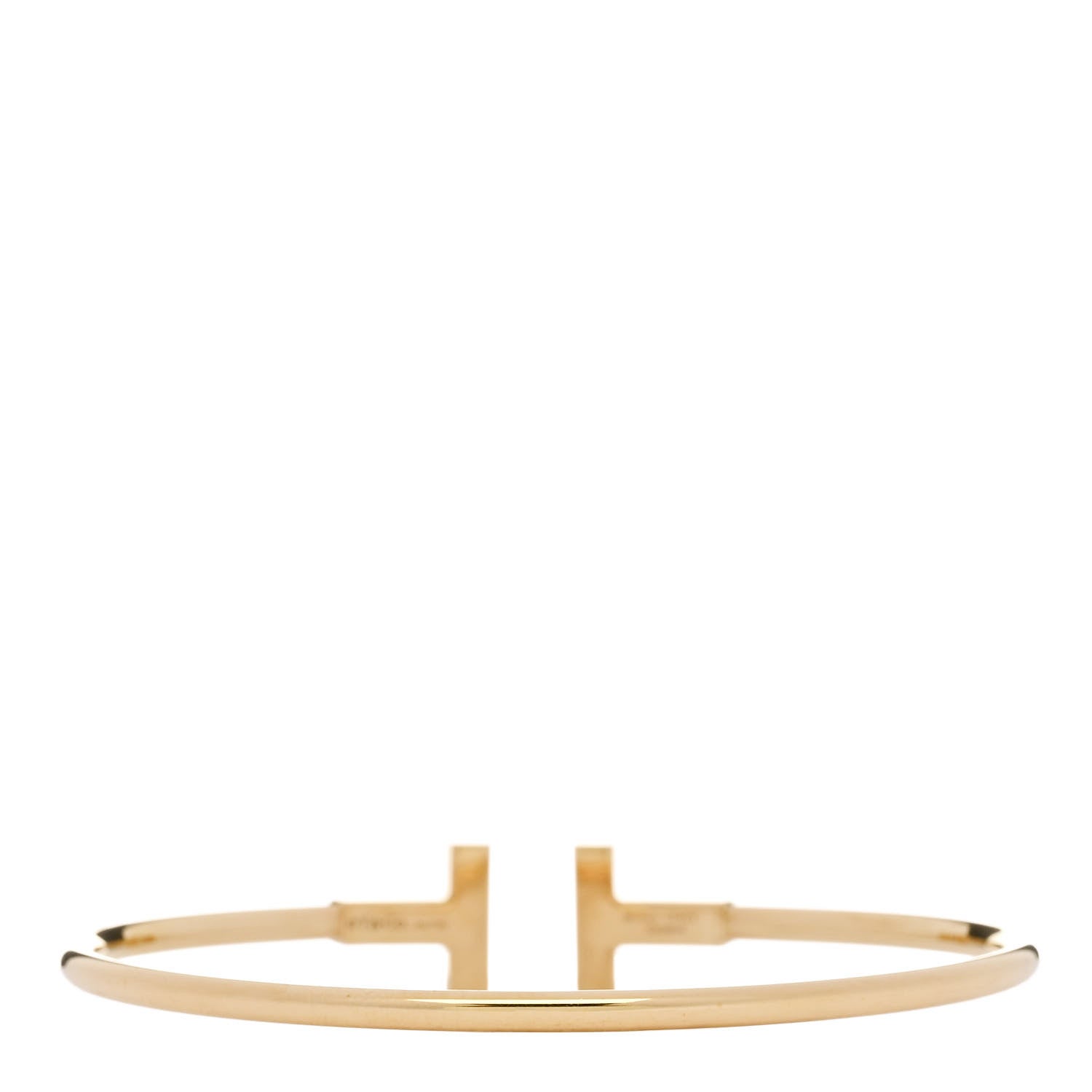 Tiffany 18K Yellow Gold Diamond Turquoise T Wire Bracelet 2 of 4