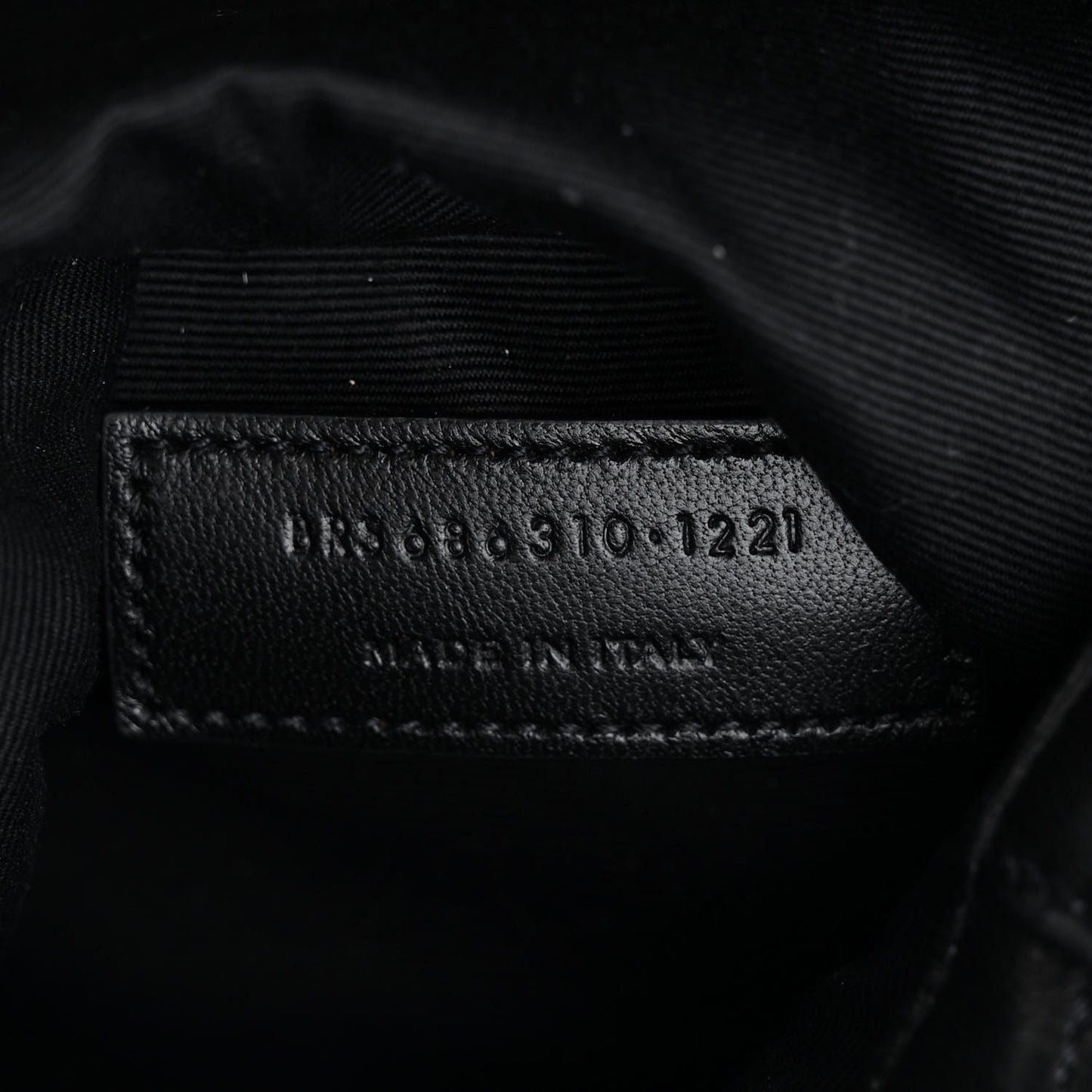 SAINT LAURENT Lambskin Quilted Le Maillon Bucket Bag Black