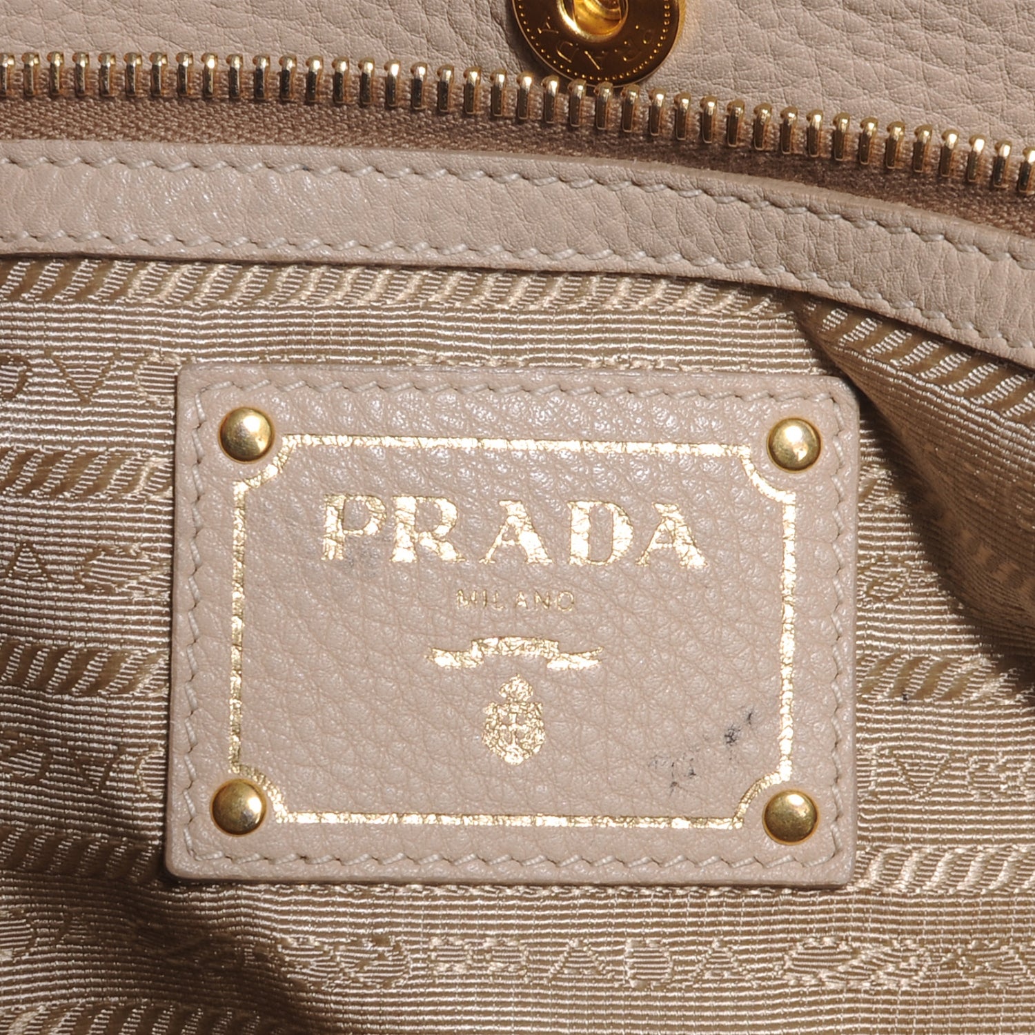 Prada Vitello Daino Tote Sabbia 6 of 8