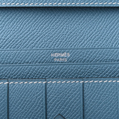 Hermes Epsom Bearn Gusset Wallet Blue Jean 6 of 6