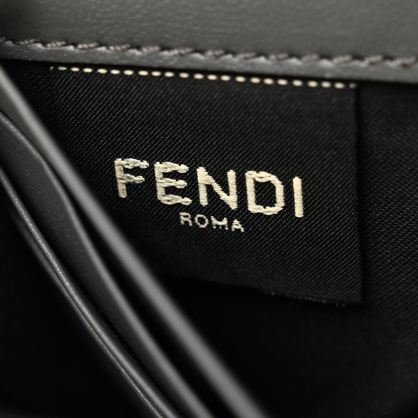 Nappa FF Embossed Continental Wallet On Chain Anthracite