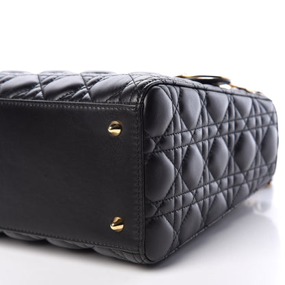 Christian Dior Lambskin Cannage Medium Lady Dior Black 7 of 12