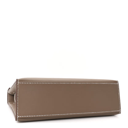 Hermes Swift Kelly Pochette Clutch Etoupe 4 of 10