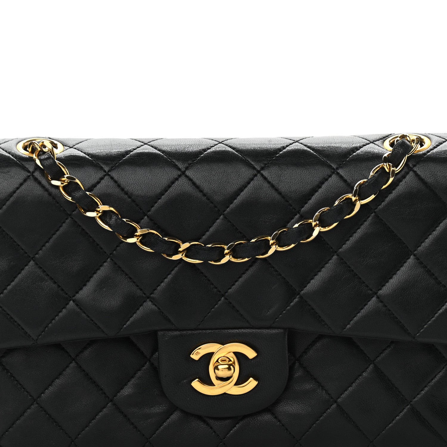 Chanel Lambskin Quilted Small Double Flap Black 10 of 18