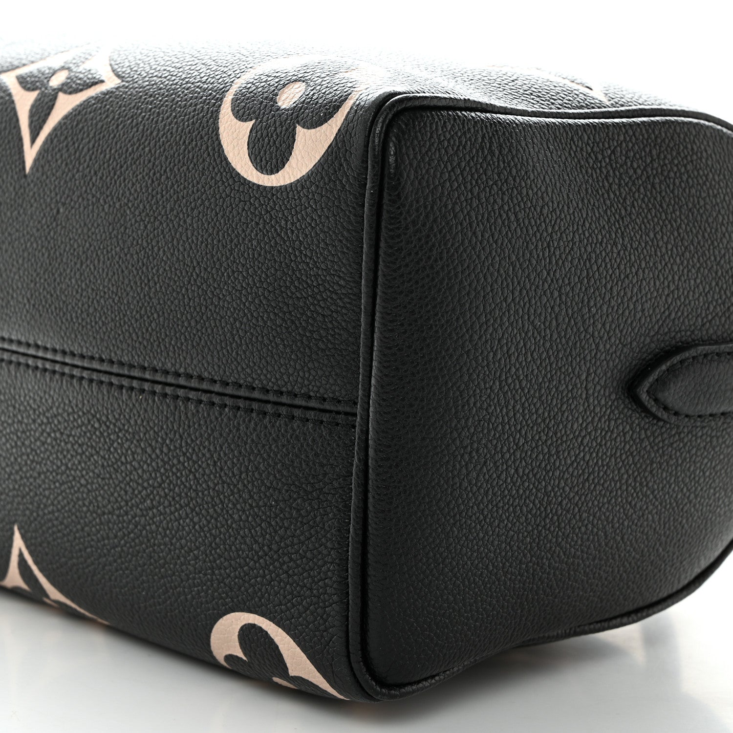 Louis Vuitton Empreinte Monogram Giant Speedy Bandouliere 25 Black Beige 8 of 8