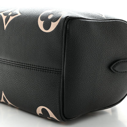 Louis Vuitton Empreinte Monogram Giant Speedy Bandouliere 25 Black Beige 8 of 8