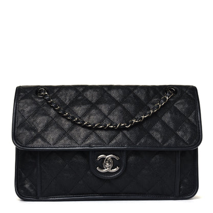 Chanel Caviar Quilted Large French Riviera Flap Black 1 of 7