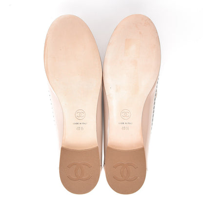 Chanel Patent Calfskin CC Mocassin Loafers 40.5 Beige 5 of 9