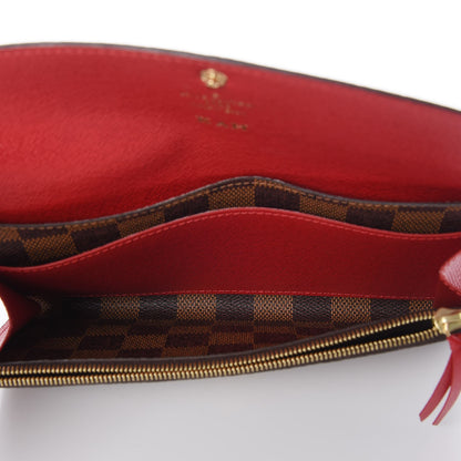 Louis Vuitton Damier Ebene Emilie Wallet Red 5 of 6