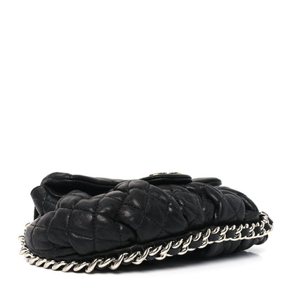 Chanel Washed Lambskin Quilted Mini Chain Around Flap Black 4 of 10