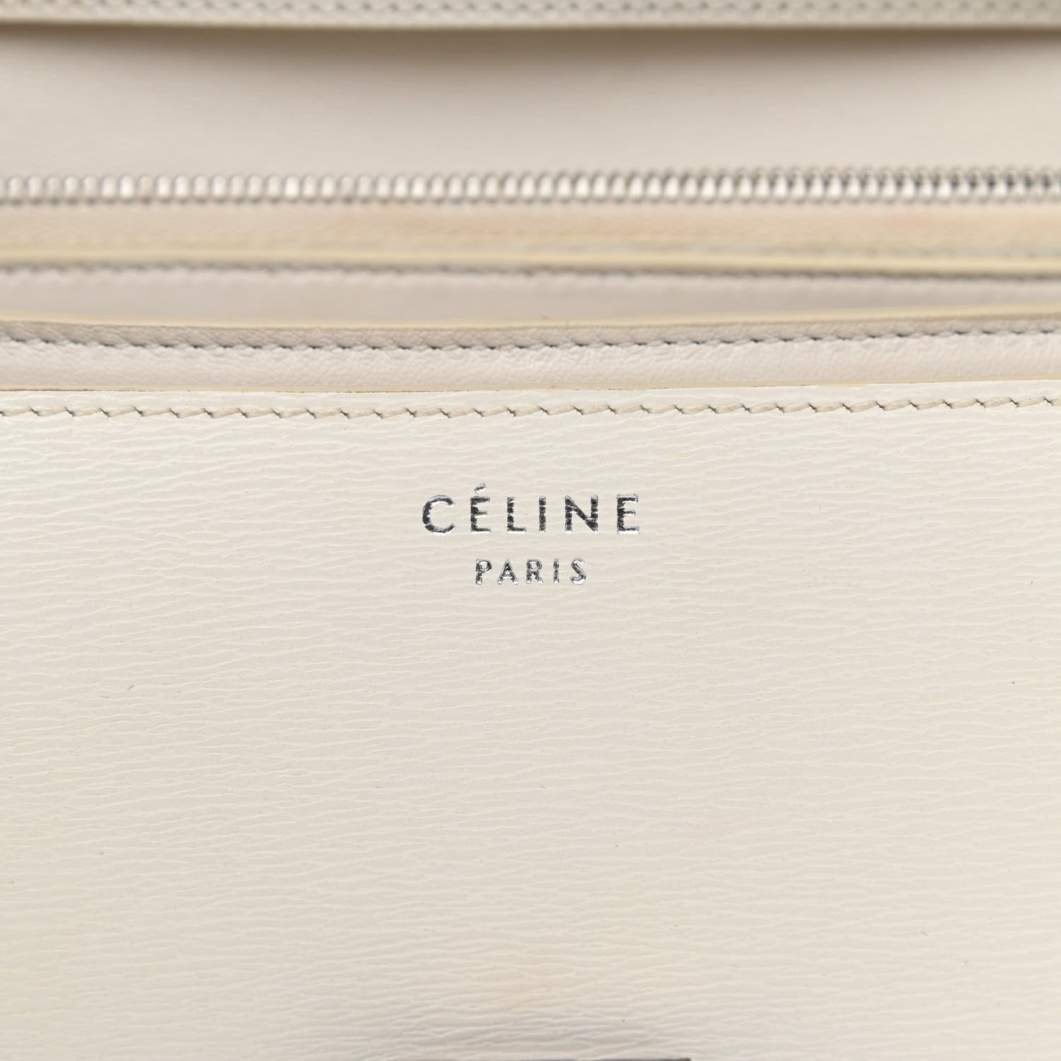 Celine Liege Calfskin Medium Classic Box Flap Bag White 6 of 14