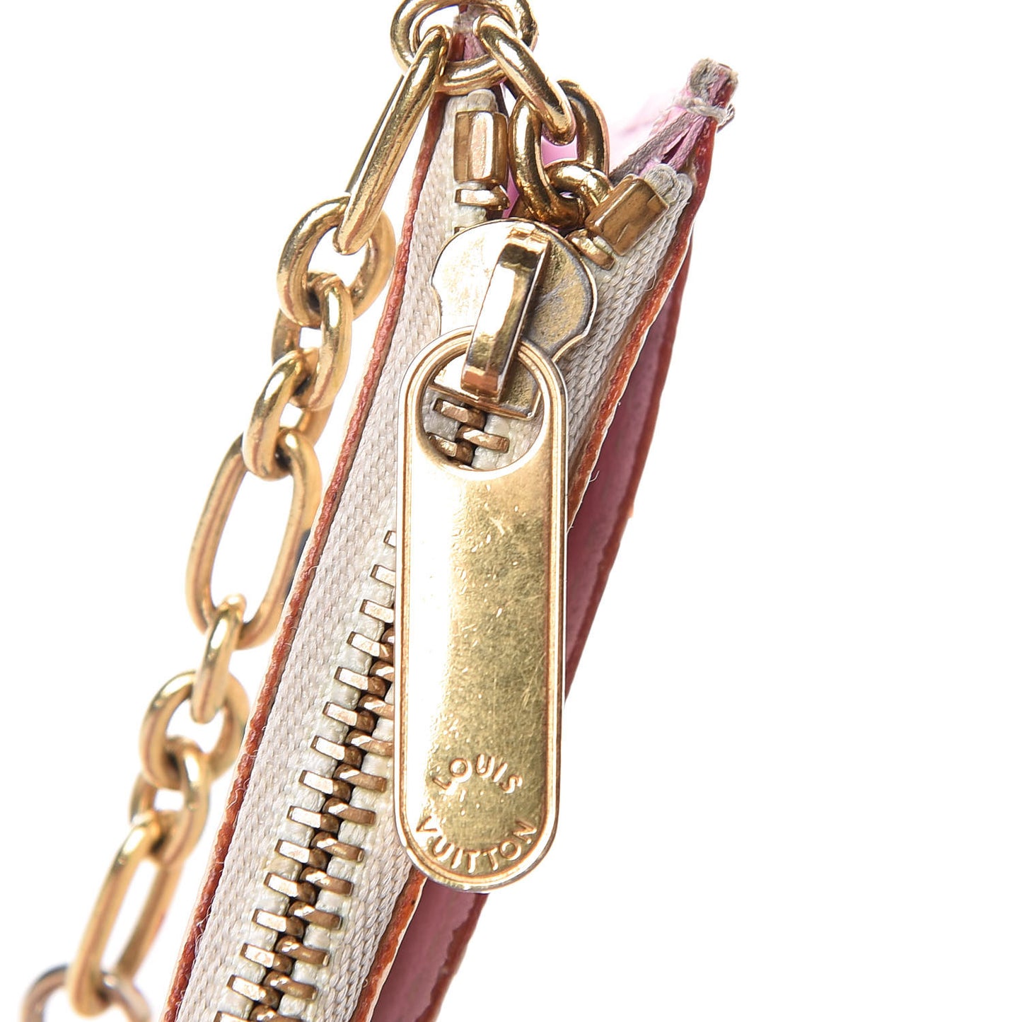 Monogram Multicolor Key Pouch White Litchi