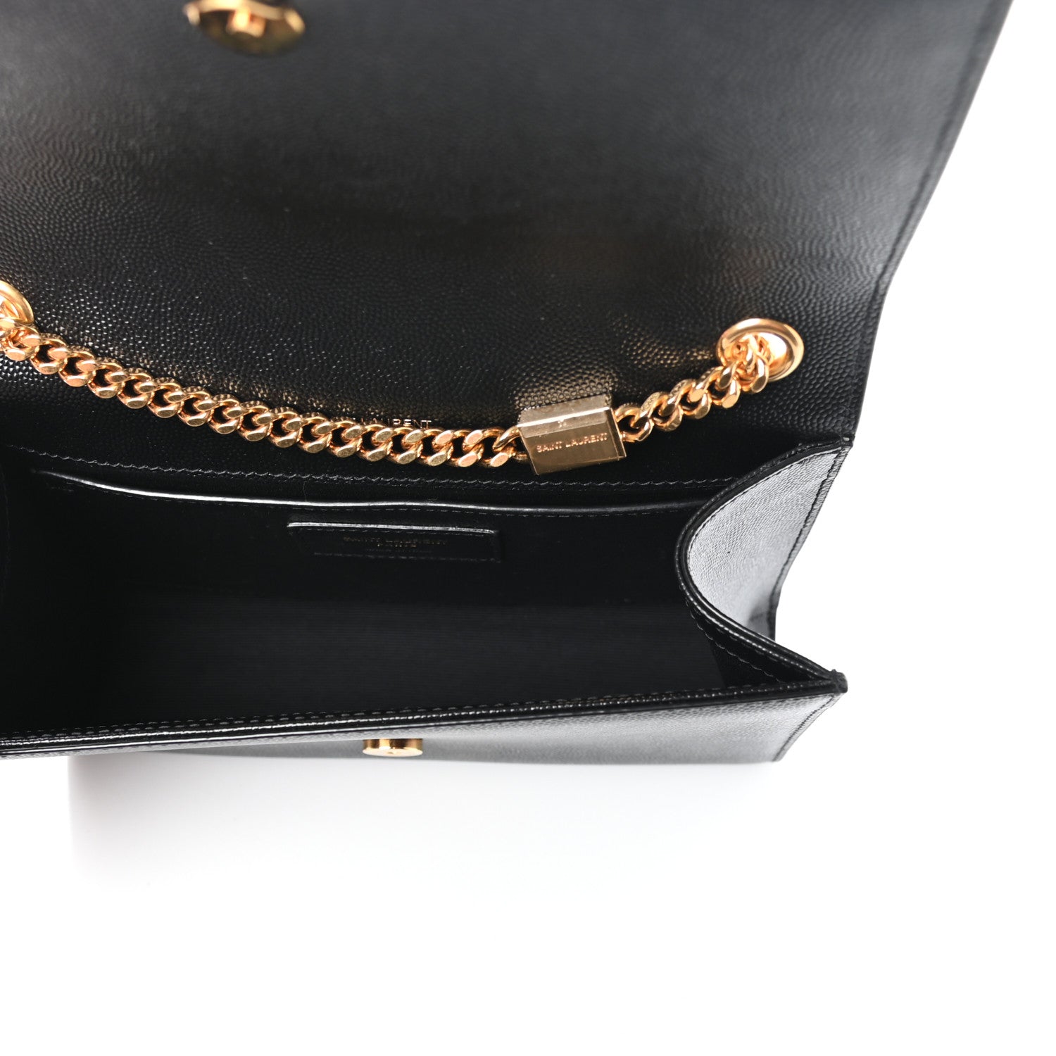 Saint Laurent Grain De Poudre Small Monogram Kate Satchel Black 5 of 8