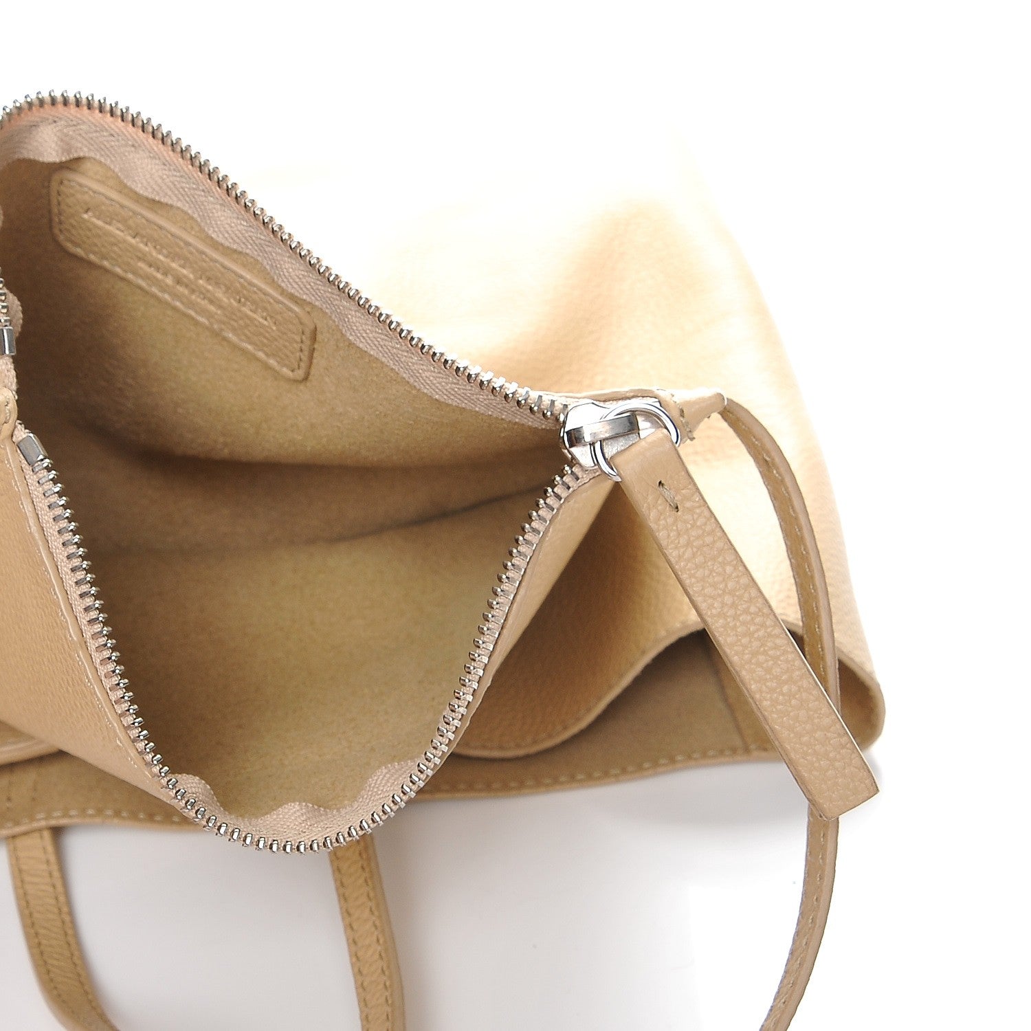 Alexander McQueen Grained Calfskin Skull Open Shopper Tote Blonde 7 of 9