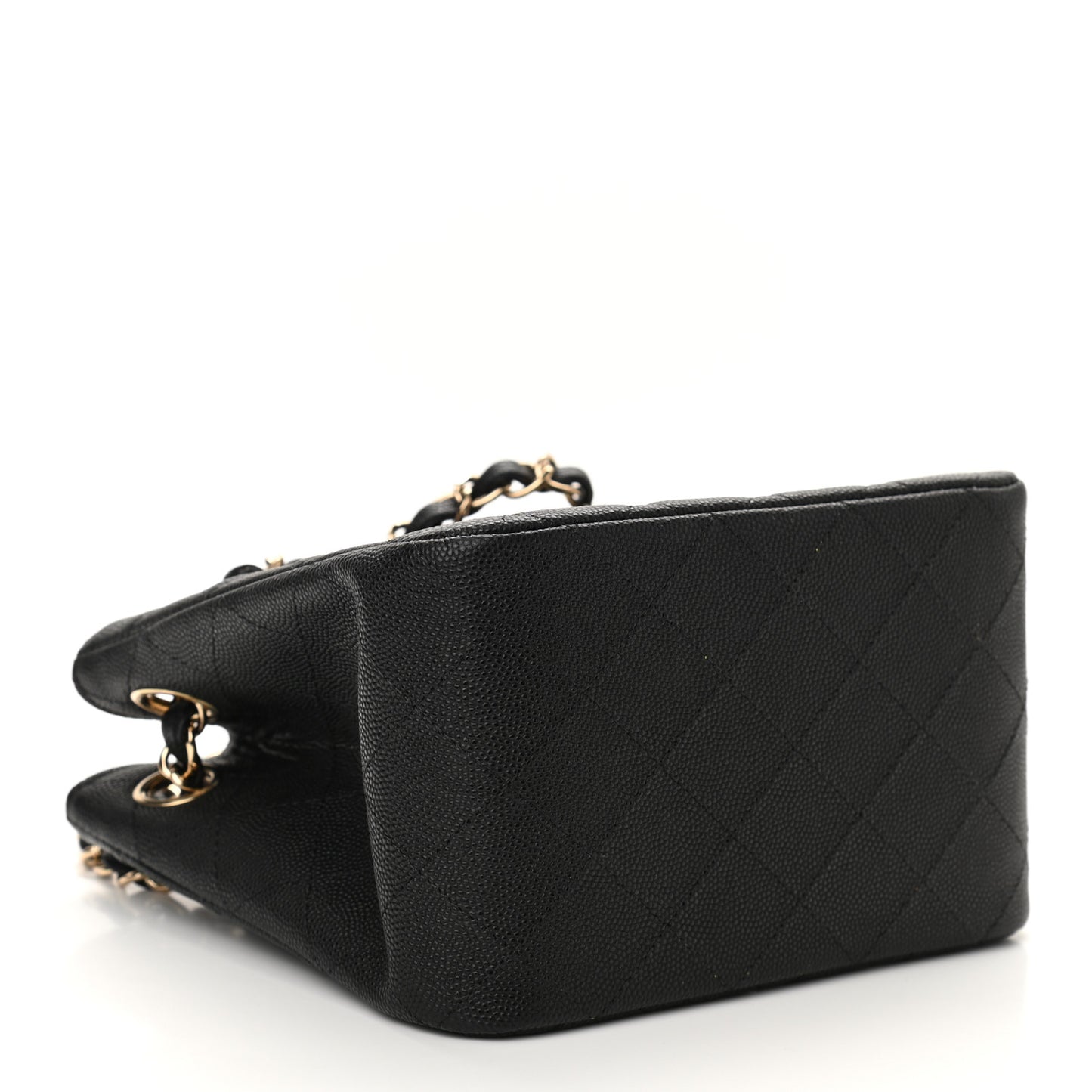 Caviar Quilted Mini Bucket Bag Black