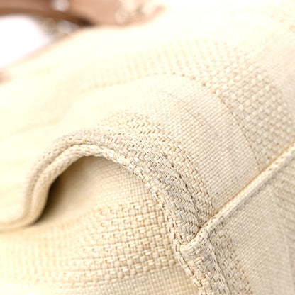 Chanel Mixed Fibers Striped Medium Deauville Tote Beige 10 of 16