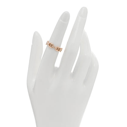 Hermes 18K Rose Gold PM Chaine d'Ancre Enchainee Ring 52 6 2 of 4