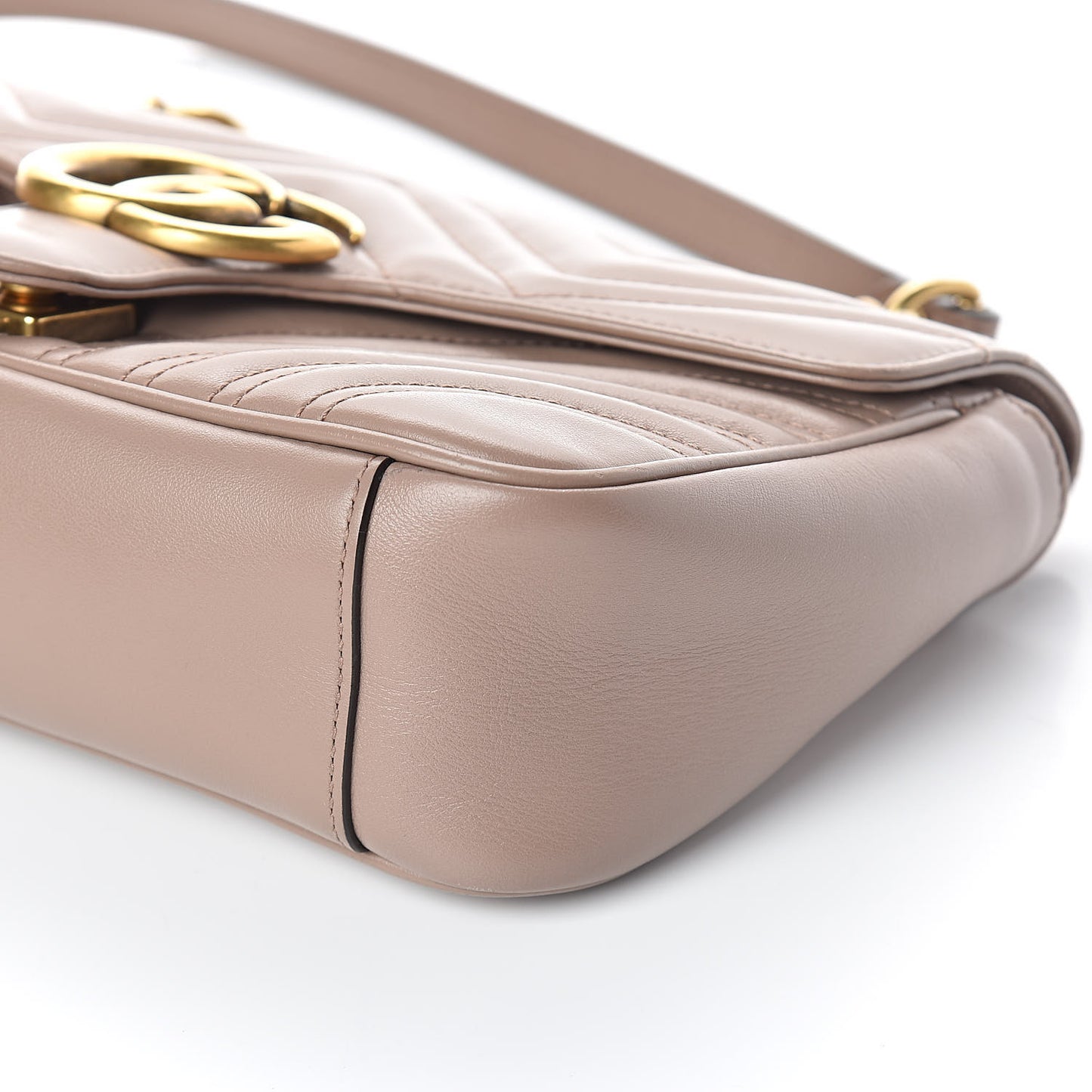 Calfskin Matelasse Small GG Marmont Shoulder Bag Porcelain Rose