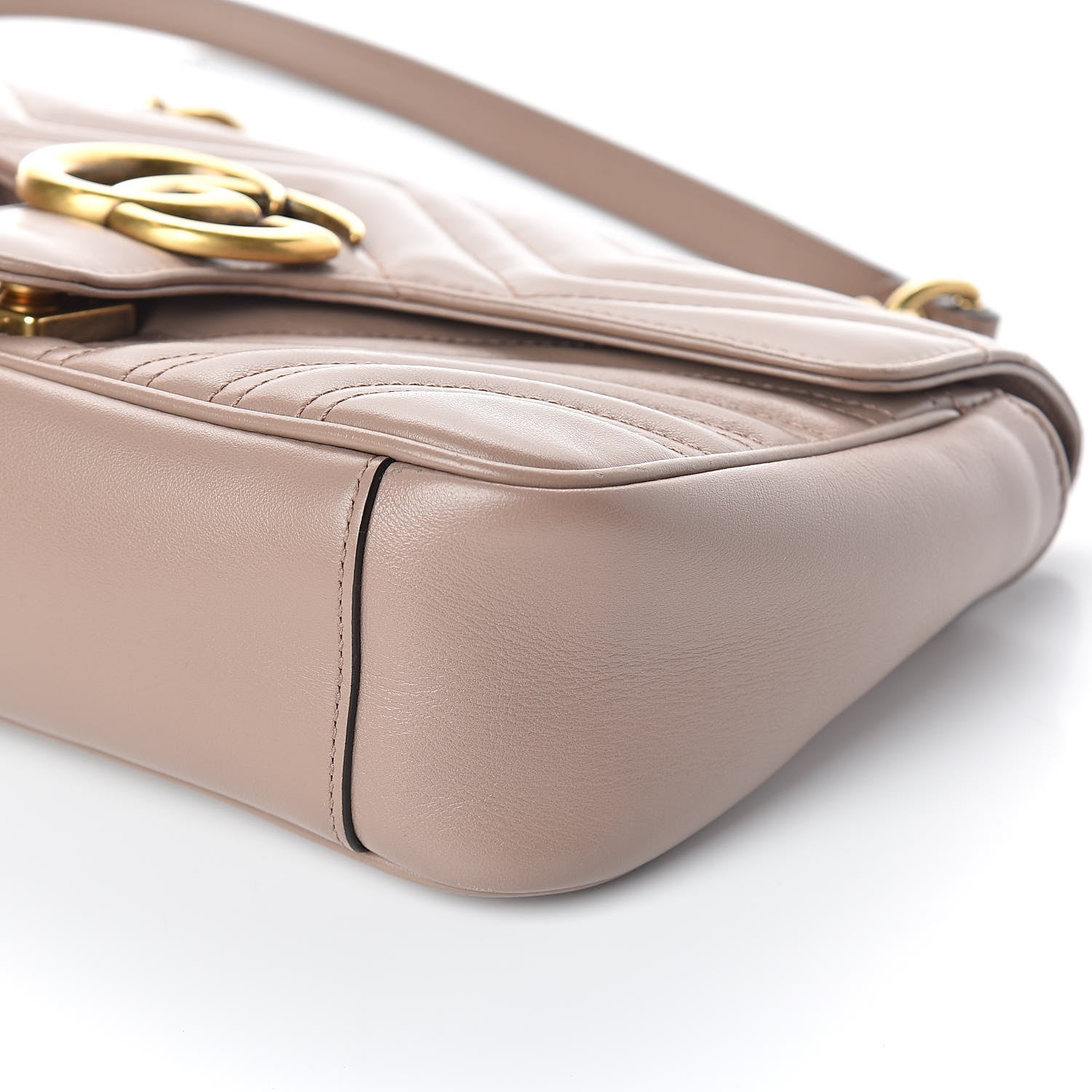 Gucci Calfskin Matelasse Small GG Marmont Shoulder Bag Porcelain Rose 11 of 11