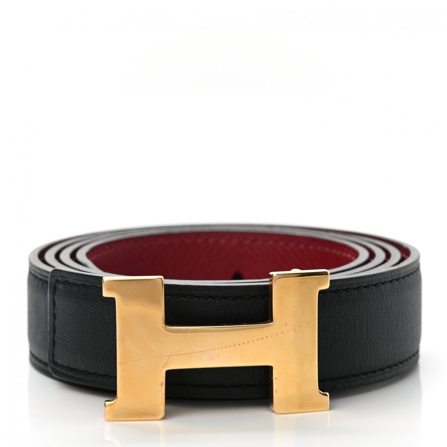 Swift Epsom 24mm Mini Constance H Belt 85 Black Grenat